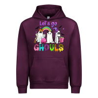 Mauve Wine Let's go ghouls Urban Hoodie - NancyCooperArtShop
