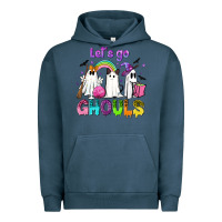 Pigment Midnight Navy Let's go ghouls Urban Hoodie - NancyCooperArtShop