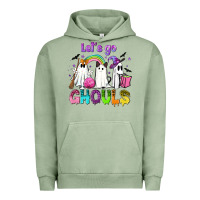 Pigment Oil Green Let's go ghouls Urban Hoodie - NancyCooperArtShop