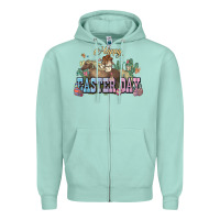 Seafoam Happy Easter Day Rodeo Zipper Hoodie - NancyCooperArtShop