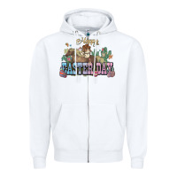 White Happy Easter Day Rodeo Zipper Hoodie - NancyCooperArtShop