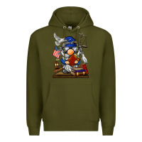 Army Green judge  gnome Premium Hoodie - BarkalooDesign
