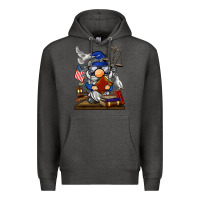 Charcoal Heather judge  gnome Premium Hoodie - BarkalooDesign