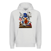 Dove Grey judge  gnome Premium Hoodie - BarkalooDesign