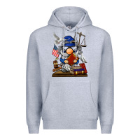 Heather Grey judge  gnome Premium Hoodie - BarkalooDesign