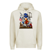 Oatmeal Heather judge  gnome Premium Hoodie - BarkalooDesign