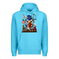 Ocean Blue judge  gnome Premium Hoodie - BarkalooDesign