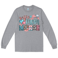 Heather Grey wife mom nurse Long Sleeve Tee - BundleAndBundleShop