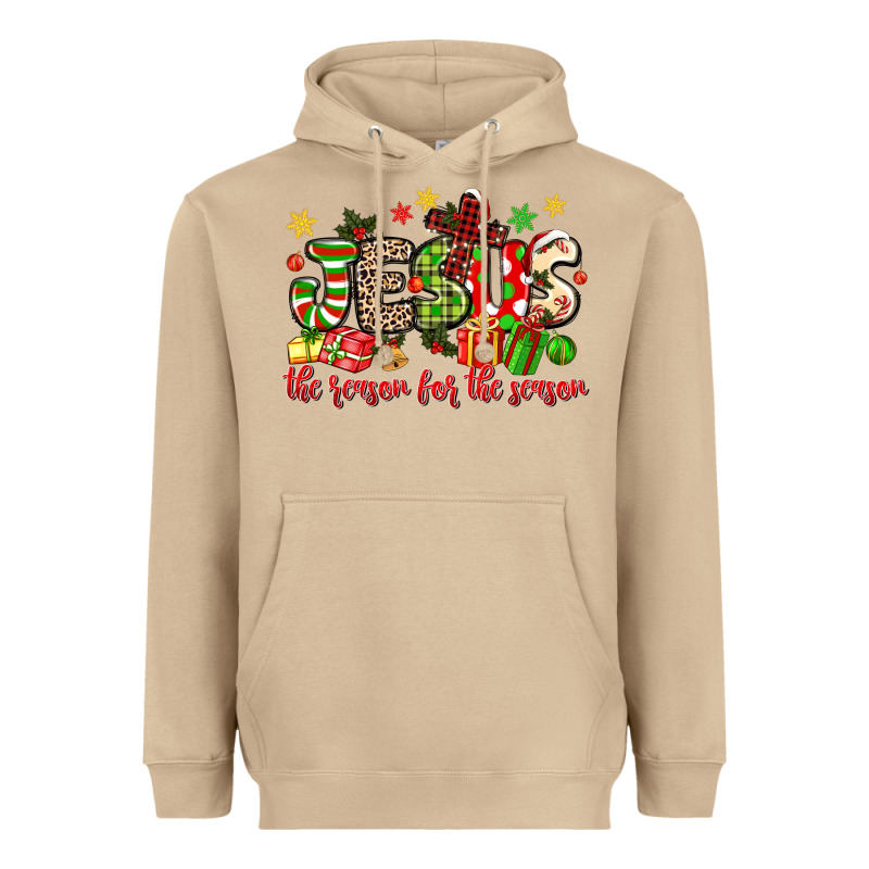 Jesus The Reason For The Season Heavyweight Hoodie by MaliasSmallBusiness | Teevron
