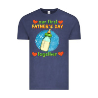 Vintage Denim our first father's day together and baby bottle Vintage Tee - HRA Design Shop