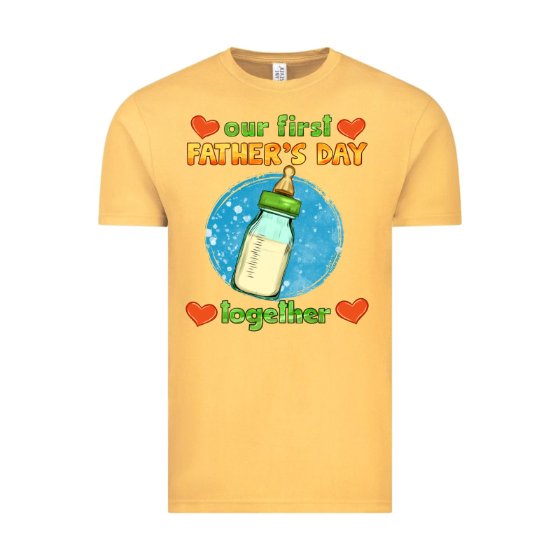 Our First Father's Day Together And Baby Bottle Vintage Tee by HRA Design Shop | Teevron