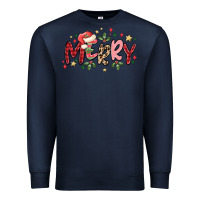 Navy merry Premium Sweatshirt - MaliasSmallBusiness
