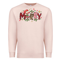 Pale Pink merry Premium Sweatshirt - MaliasSmallBusiness