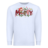 White merry Premium Sweatshirt - MaliasSmallBusiness