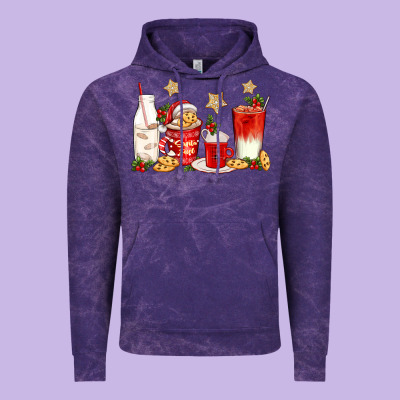 Santa Fuel Coffee Cups Vintage Hoodie Designed By Texasbilliewilder