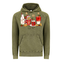 Vintage Olive santa fuel coffee cups Vintage Hoodie - texasbilliewilder