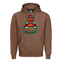 Chestnut aztec arrowhead Zipper Hoodie - Jasminsmagicworld