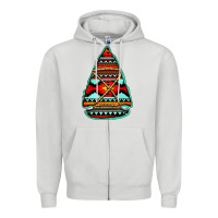 Dove Grey aztec arrowhead Zipper Hoodie - Jasminsmagicworld