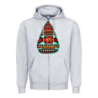 Heather Grey aztec arrowhead Zipper Hoodie - Jasminsmagicworld