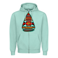 Seafoam aztec arrowhead Zipper Hoodie - Jasminsmagicworld