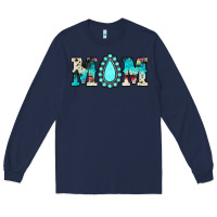 Navy mom Long Sleeve Tee - JahusDesignShop