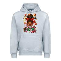 Heather Grey santas favorite postal worker afro messy bun Urban Hoodie - texasbilliewilder