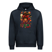 Navy santas favorite postal worker afro messy bun Urban Hoodie - texasbilliewilder