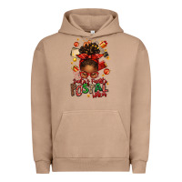 Pigment Burro santas favorite postal worker afro messy bun Urban Hoodie - texasbilliewilder
