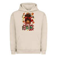 Pigment French Oak santas favorite postal worker afro messy bun Urban Hoodie - texasbilliewilder
