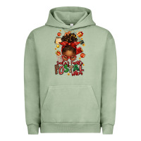 Pigment Oil Green santas favorite postal worker afro messy bun Urban Hoodie - texasbilliewilder