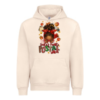 Sandshell santas favorite postal worker afro messy bun Urban Hoodie - texasbilliewilder