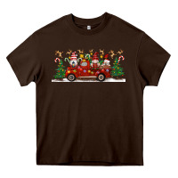 Chocolate Brown Christmas Gnome Truck Heavy Core Tee - Artiststas