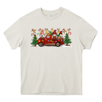 Cream Christmas Gnome Truck Heavy Core Tee - Artiststas