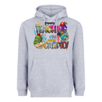 Heather Grey teaching is my cardio Heavyweight Hoodie - NancyCooperArtShop