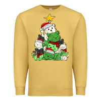 Antique Gold Christmas cat tree Premium Sweatshirt - MaliasSmallBusiness