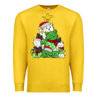 Lemon Christmas cat tree Premium Sweatshirt - MaliasSmallBusiness