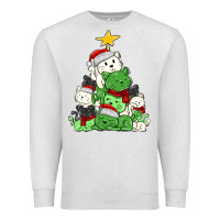 Oatmeal Heather Christmas cat tree Premium Sweatshirt - MaliasSmallBusiness