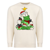 Sandshell Christmas cat tree Premium Sweatshirt - MaliasSmallBusiness
