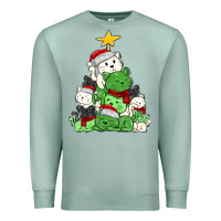 Seafoam Christmas cat tree Premium Sweatshirt - MaliasSmallBusiness