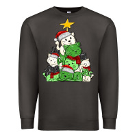 Smoke Christmas cat tree Premium Sweatshirt - MaliasSmallBusiness