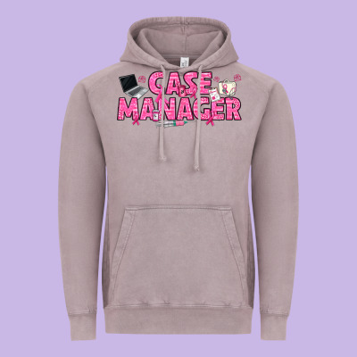 Breast Cancer Case Manager Vintage Hoodie Designed By Texasbilliewilder