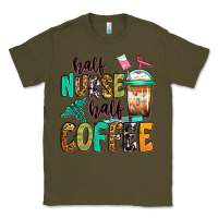 Army Green half nurse half coffee Classic Tee - Jasminsmagicworld