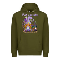 Army Green fresh lavender gnome Premium Hoodie - BarkalooDesign