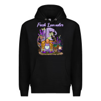Black fresh lavender gnome Premium Hoodie - BarkalooDesign