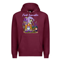 Burgundy fresh lavender gnome Premium Hoodie - BarkalooDesign