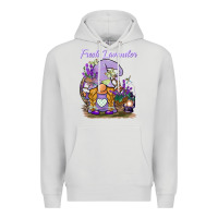 Dove Grey fresh lavender gnome Premium Hoodie - BarkalooDesign