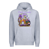 Heather Grey fresh lavender gnome Premium Hoodie - BarkalooDesign