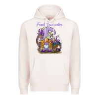 Pale Pink fresh lavender gnome Premium Hoodie - BarkalooDesign