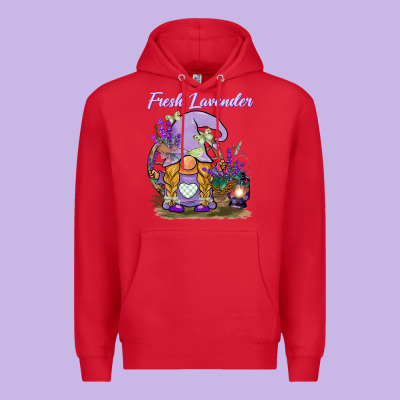 Fresh Lavender Gnome Premium Hoodie Designed By Barkaloodesign