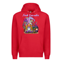 Red fresh lavender gnome Premium Hoodie - BarkalooDesign